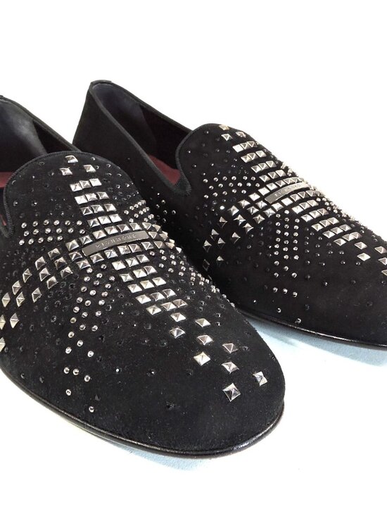 RICHMOND ?? MEN\'S BLACK SOFT SUEDE FASHION LOAFERS